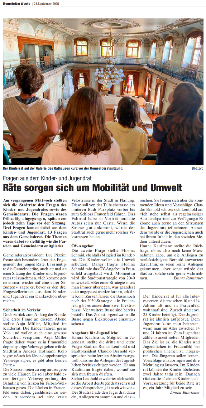 1. Sitzung 2025/2026